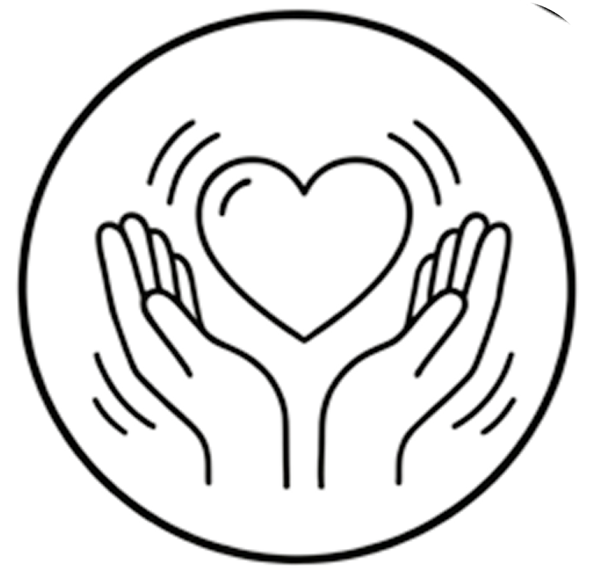 Icon of two hand holding a heart