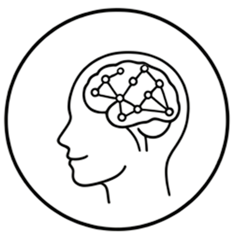 Reset and return icon of head with brain