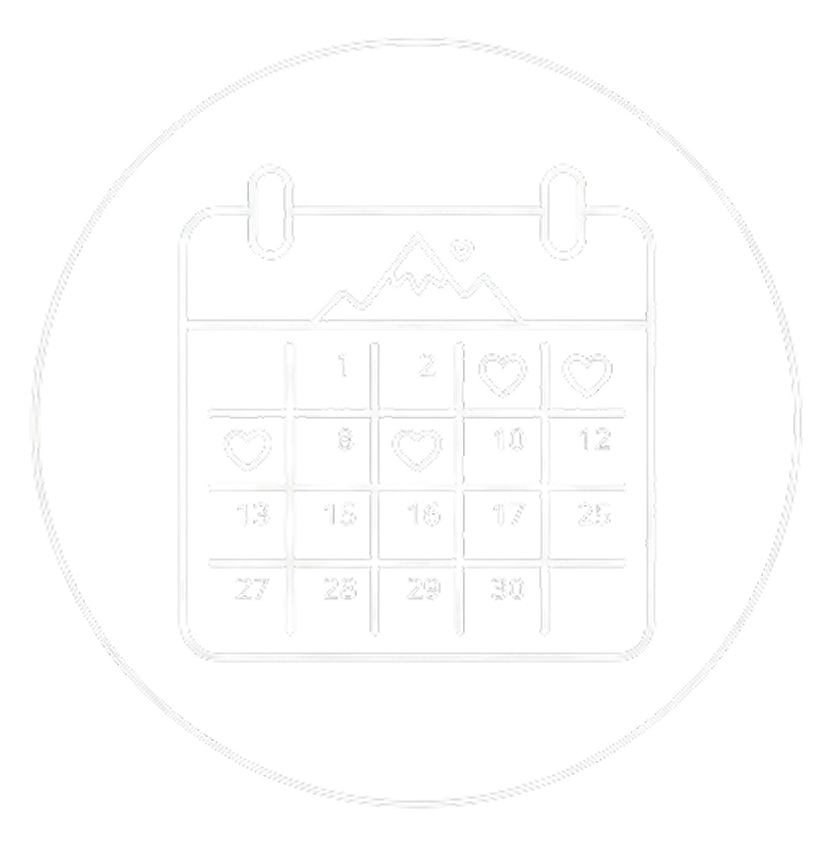 calendar icon in white